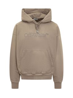 100% cotton | Off-White Men's laundry Skate Beige Cotton Hoodie in Green | FW23/24 Quiet Fashion, Embossed Hoodie, Beige Streetwear, White Hoodie Outfit, Skate Hoodie, Luxury Hoodie, Beige Hoodie, Tracksuits For Men, Off White Hoodie