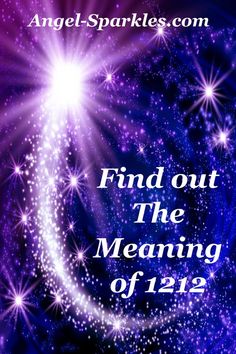 a purple background with stars and the words find out the meaning of 12 / 2