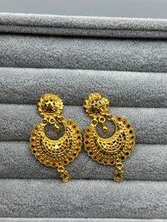 Indulge in the timeless allure of our 24k Polished Nepali Earrings, a true embodiment of elegance and luxury. Meticulously handcrafted by skilled artisans from Nepal, these exquisite earrings are crafted from pure 24k gold, radiating a lustrous and polished finish. The intricate detailing and traditional designs pay homage to Nepal's rich cultural heritage, making each piece a work of art. Elevate your style and make a statement with these opulent Nepali earrings, a perfect accessory for special occasions or adding a touch of glamour to your everyday look. Embrace the beauty of Nepali craftsmanship and adorn yourself with these stunning treasures. Shop now and experience the allure of 24k Polished Nepali Earrings! Next day delivery within uk can be arranged upon request.  We provide worldw Nepali Gold Jewellery, Nepali Jewelry Gold, Nepalese Jewelry, Nepali Jewelry, Kitty Party Games, Kitty Party, Earrings Indian, Gold Jewelry Earrings, Indian Earrings