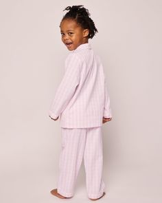 This pajama set is classic and never goes out of style. Gingham print dating back to the 17th century is a staple. This classic pajama set is accented with white piping and finished with pearl buttons. The sleepwear is made from the finest quality yarn-dyed cotton and blended with just enough inherently flame retardant fiber to allow it to pass strict CPSC flame retardant laws without using harmful chemicals. The fabric is brushed for added softness, making the sleepwear feel absolutely luxuriou Classic Sleepwear For Pajama Party In Spring, Classic Spring Sleepwear For Bedtime, Gingham Sleepwear For Bedtime In Spring, Gingham Sleepwear For Spring Bedtime, Spring Gingham Sleepwear For Bedtime, Gingham Cotton Sleepwear For Bedtime, Cotton Gingham Sleepwear, Summer Pajama Set, Playful Pink Printed Sleepwear