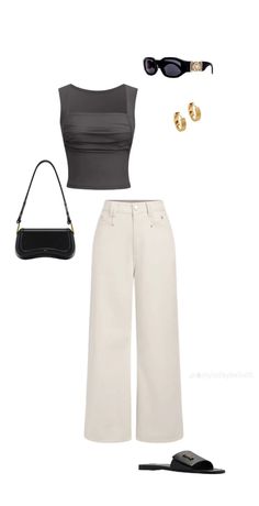 Sleek Outfit, Going Out Outfit, Preppy Chic, Moda Vintage, Neutral Fashion