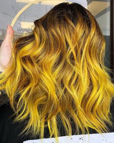 Yellow Hair Color Ideas, Yellow Hair Color, Blue Ombre Hair, Creative Hair Color, Men Hair Color, Hair Cut Ideas, Yellow Hair, Dye My Hair, Hair Life