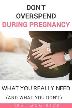 a pregnant woman's belly with the words, don't overspend during pregnancy