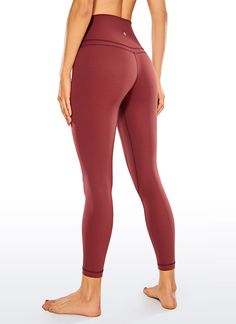 Powered by Nakedfeel material, these leggings are really buttery soft, slick smooth and cool to touch. These super-comfortable, lightweight leggings are the second skin you'll want to live in. Seamless waistband with enough support ensures you to enjoy the freedom of fitness. Feature & Fitting: 
 Nakedfeel collection 
 Design for hot yoga or Pilates 
 
 High Waist, 25 inches 
 Seamless Waistband 
 Hidden Pocket 
 Crotch Gusset 
 Fabric: 
 Sleek, No-fur-stick-to 
 Buttery soft, so comfortable Solid Moisture-wicking Tights For Pilates, Compressive Moisture-wicking Solid Tights, High Stretch Moisture-wicking Solid Leggings, Solid Color Yoga Tights With Moisture-wicking, Solid Color Moisture-wicking Yoga Tights, Moisture-wicking Solid Color Tights For Yoga, Solid Moisture-wicking Tights For Yoga, Moisture-wicking Solid Tights For Yoga, Solid Compression Leggings With Moisture-wicking