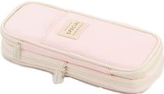 Rectangular School Pencil Case With Pen Slots, Casual Portable Rectangular Pencil Case, Pink Rectangular School Case, Pink Rectangular Case For School, Casual Pink School Pouch, Casual Pink Pouch For School, Portable Pink Pencil Case For Students, Pink Rectangular Pencil Case For School, Pink School Case With Pen Holders