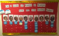 a bulletin board with pictures of black men and the words on each side, which are labeled