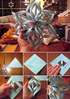 how to make an origami snowflake