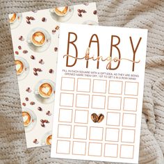 two baby shower games with donuts on them