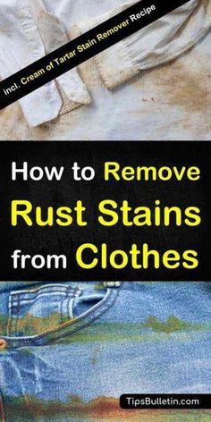 Finding rust stains on your favorite clothes can be infuriating. Don't throw them away. Learn how to remove rust stains from clothes with easy techniques. Remove Rust Stains, Remove Rust, How To Remove Rust