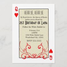 a birthday card with playing cards on it