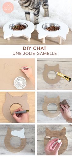 the instructions to make a diy cat table for cats