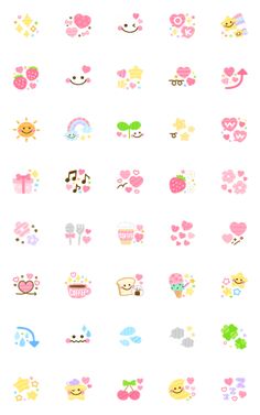 an image of some cute stickers on a white background with the words hello kitty