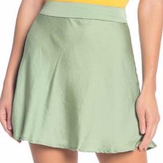 Nwt Silky Mini Skater Skirt Featured In A Flowy Silhouette. High-Waisted Hidden Side Zip Closure Unlined Phoebe Skirt, Gold Mini Skirt, Camo Mini Skirt, Womens Denim Skirts, Satin Mini Skirt, Mini Skater Skirt, Green Mini Skirt, Velvet Mini Skirt, Distressed Denim Skirt