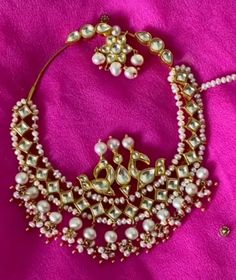 Nath Designs Gold Rajputi, Nath Designs Gold, Nath Designs, Nose Ring Designs, Nath Nose Ring, Light Necklace, Simple Kurti