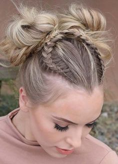 Lulu Hair, Micro Braids Hairstyles, High Bun Hairstyles, Star Night, Braided Bun Hairstyles, Viking Hair, Shorter Hair, Hair Jewels, Trendy Hairstyle