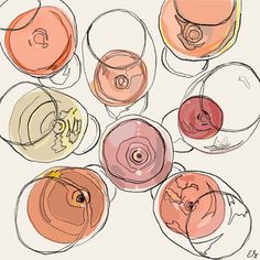 Illustration of wine glasses from above Digital Art Etsy, Kitchen Art Prints Free Printables, Drunk Illustration, Cool Illustration Art, Illustration On Photo, Easy Prints, Aesthetic Pictures For Wall, Wine Glass Illustration, Hantverk Diy