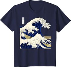 The Great Wave Off Kanagawa Japanese Art T-shirt T-shirt Cute T Shirts Men, Cheap Casual Anime Print Tops, Great T-shirts, Casual Cheap Shirt With Graphic Print, Cheap Casual Shirt With Graphic Print, Cheap Anime Print Graphic Tee Tops, Cheap Casual Anime Print T-shirt, Affordable Blue Anime Print T-shirt, Cheap Anime Print T-shirt With Relaxed Fit