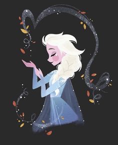 an image of a frozen princess holding a phone