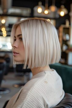 Bob Blonde Haircut, Julianne Hough Hair Short Bob Long Pixie, Short Blonde Straight Bob, Angled Blonde Bob, Short Blonde Bob With Fringe, Blonde Micro Bob, Creamy Blonde Bob, Slanted Bob Haircut, Bob One Length