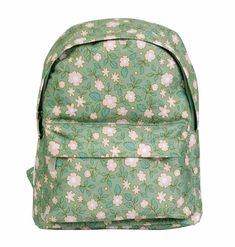 This adorable floral sage backpack is perfect for your on-the-go toddler! The front pocket is ideal for keeping smaller items -- there is an additional pocket inside and plenty of space for school lunches/snacks and a pencil case. Thanks to the front buckle, the adjustable padded shoulder straps do not fall off and the Green Softback Backpack For Study, Cute Green Student Backpack, Cute Green Backpack For Everyday Use, Cute Green Backpack For Students, Spring Backpack With Floral Print For Everyday Use, Spring Floral Print Backpack For Daily Use, Floral Print Backpack For Everyday Use In Spring, Spring Floral Print Backpack For Everyday Use, Floral Print Backpack For School In Spring