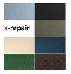 various colors of fabric with the words x - repair