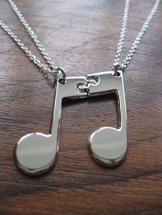 Music Note Necklace, Love For Her, Best Friend Necklaces, Music Jewelry, Two Best Friends, Friend Necklaces, Matching Jewelry, Ideas Quotes, Trendy Quotes