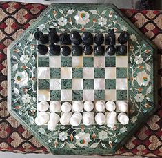 a chess board with several pieces on it