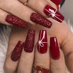 PRICES MAY VARY. 🎄❤️【Various sizes】Press on artificial nails have 12 different sizes of nails, 24Pcs fake nails, and the free strips can be trimmed to any size you like and fit. 🎄❤️【Eco-Friendly】Our square press on nails are made of environmentally friendly ABS resin material, which is non-toxic, tasteless and environmentally friendly. 🎄❤️【Package Contents】26 PCS Press on Nails & A Nail File & Jelly Glue Stickers & alcohol cotton & wooden stick.(Due to transportation reasons, the packaging does NOT contain liquid glue. Durability of jelly glue is NOT as good as liquid glue, but it makes fake nails REUSABLE. Please use suitable glue according to different scenes) 🎄❤️【Easy to Apply】Instead of spend lots time and money at nail salon, you can change you nails style in 17 minutes anytime an Nail Winter, Nail Christmas, Xmas Nail Designs, Nail 2023, Festive Nail Designs, Outfit 2023, Red Christmas Nails, Festive Nail Art, Chrome Nail