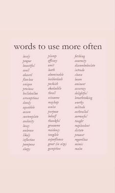 words to use more often in an english language