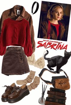 Sabrina The Witch Outfits, Caos Outfits, Sabrina Quotes, Sabrina Spellman Outfit, Sabrina Spellman Style, Addams Familie, Sabrina Witch, Witchy Style, October Outfits