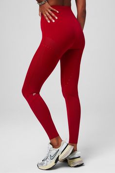 Sculptknit Contour High-Waisted Legging Fabletics red female Activewear >> Womens >> Bottoms >> Leggings >> Leggings SculptKnit regular Yoga and Studio 4-Way Stretch/Breathable/Moisture-Wicking Female Activewear, Main Character Energy, Main Character, High Waisted Leggings, Active Wear For Women, Working Out, Moisture Wicking, Womens Bottoms, Eco Friendly