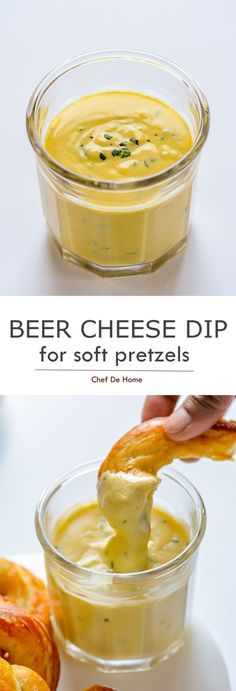 beer cheese dip for soft pretzels is an easy appetizer that's ready in less than 30 minutes