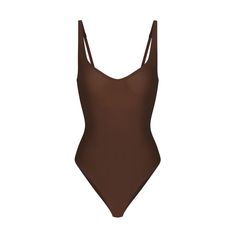 Brief Bodysuit Color : Cocoa Also Have This In 2 X Elegant Brown Swimwear, Elegant Brown Bodysuit For Summer, Elegant Brown Summer Bodysuit, Maternity Styles, Tube Top And Skirt, Suit Brown, Orange Bodysuit, Brown Bodysuit, High Neck Bodysuit