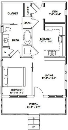 the floor plan for a two bedroom, one bath apartment with an attached bathroom and living room