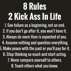 the rules for how to use an 8 rules in your life, and what you can do