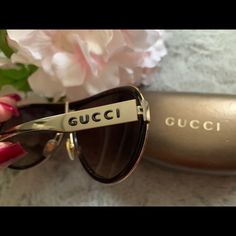 Luxury Gucci Aviator Sunglasses Men / Women Case, Dust Cloth Luxury Gucci Aviator Sunglasses With Uv Protection, Gucci Black Aviator Sunglasses With Uv Protection, Gucci Aviator Sunglasses, Gucci Sunglasses Women, Luxury Sleek Gucci Sunglasses, Luxury Black Gucci Sunglasses, Gucci Frames, Sunglasses Box, Gucci Eyeglasses