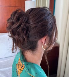 Mid high bun hairstyles, french twist, modern hairstyles Modern French Twists, Engagement Photo Hair, Hairstyles French, Updos Hair, Bridal Hairstylist, High Bun Hairstyles, Event Hair, Hair Services