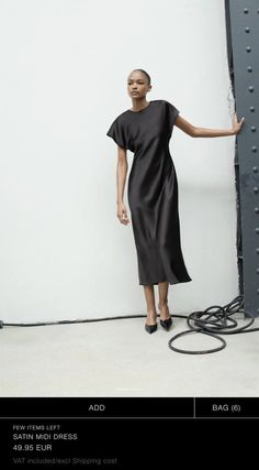 Dress Fitted, Short Sleeve Dress, Zara United States, Black Midi Dress, Dress Black, Sleeve Dress, Short Sleeve Dresses, Round Neck, Midi Dress