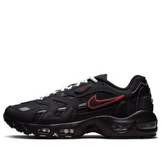 Nike Air Max 96 2 'Bred' DC9409-002 (SNKR/Air Cushion/Shock-absorbing) Nike Air Max Breathable Dynamic Sports Shoes, Red Sneakers With Vented Sides For Sports, Nike Air Max 96, Air Max 96, Air Max 90 Premium, Orange Camo, Air Max 98, Cargo Khaki, Desert Camo