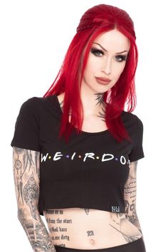 Crop Tee Shirt, Killstar Clothing, 2010 Fashion, Scoop Neck Crop Top, Cropped Tee Shirt, Goth Beauty, Goth Women, Gothic Beauty, Cropped Tops