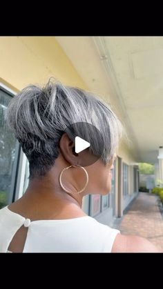 Short Natural Gray Hair, Braids With Shaved Sides Black Women, Pixie Cut Chubby Face, Grey Hair Modern, Grey Hair Braids, Bold Hairstyles, Gray Pixie, Hairstyles For Seniors