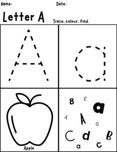 the letter a worksheet for children to practice their handwriting and writing with letters