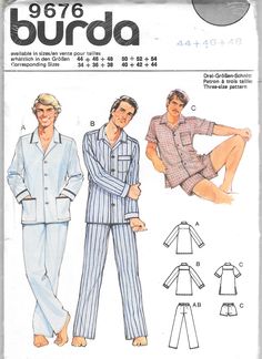 80s Pajamas Men, Men’s Pajamas, Men Sewing Patterns, Male Pajamas, Pajamas Sewing Pattern, Pajamas Sewing, Barbiecore Outfit, Pajama Men, Nightwear Outfits