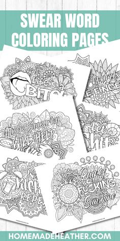 swear word coloring pages for adults and children