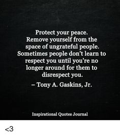 a quote from tony a gaskins on peace