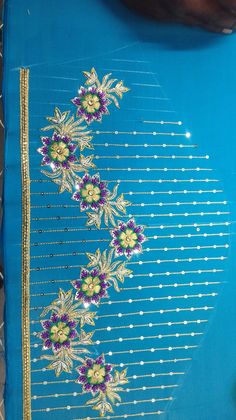 Maggam Work Designs, Aari Blouse, Kids Blouse Designs, Birds Embroidery Designs, Bead Hair Accessories