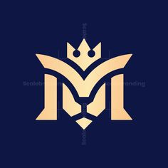 the letter m with a crown on top