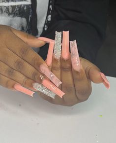 18th Nails, Birthday 22, Nail Glam, Nail Appointment, Fab Nails, Nail Business, Long Acrylic Nail Designs, Nail Logo, Drip Nails