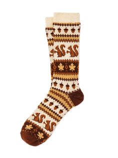 The Woodland Squirrel Socks – Kiel James Patrick Woodland Squirrel, Kiel James Patrick, Cabin Socks, Sweater Socks, Oh My Goddess, James Patrick, Cozy Socks, Fall Pictures, Favorite Sweater