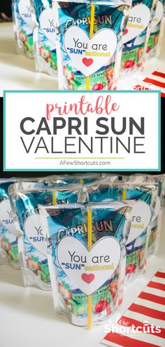 valentine's day printable cupcakes in plastic cups with the words, you are